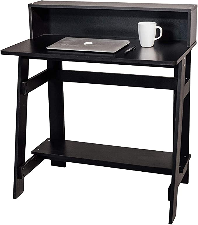 OneSpace Lennox Hutch Computer Desk, Black