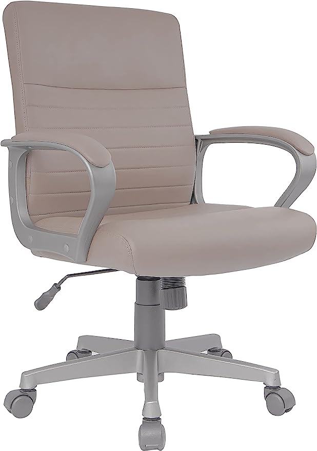 STAPLES Tervina Luxura Mid-Back Manager Chair, Taupe (56905)